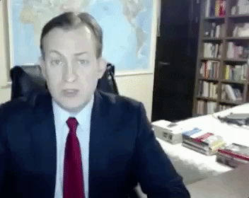 Animated gif of child walking in during interview